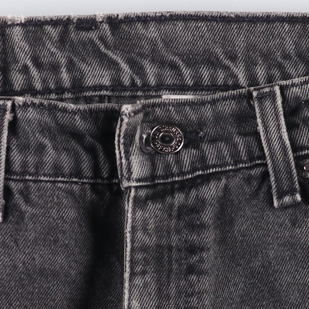 90'S Levi's 550 Relaxed Fit Tapered Leg Orange Tab Black Denim Tapered Denim Pants Men's W34 unclear black type Vintage Second Hand