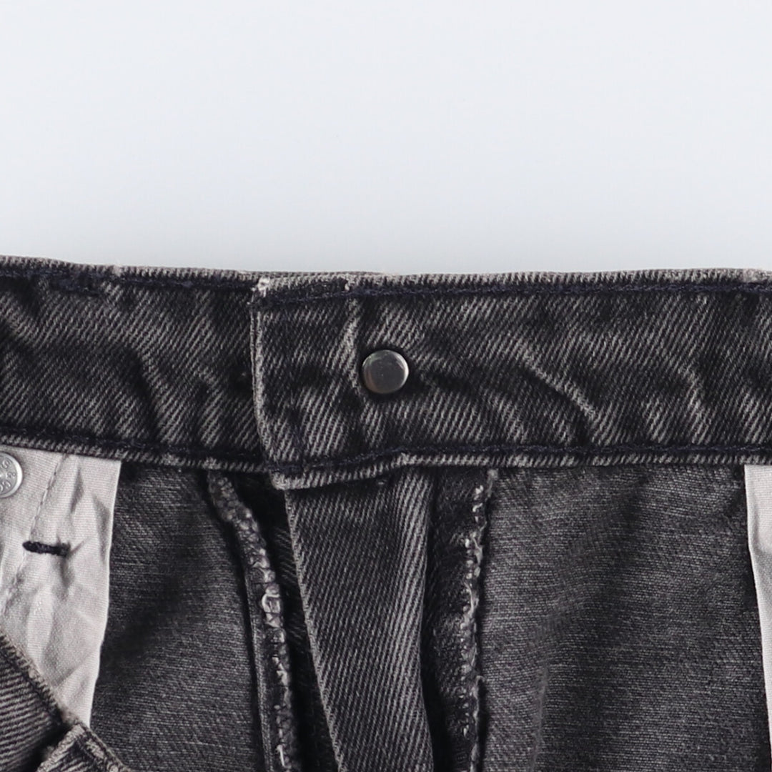 90'S Levi's 550 Relaxed Fit Tapered Leg Orange Tab Black Denim Tapered Denim Pants Men's W34 unclear black type Vintage Second Hand