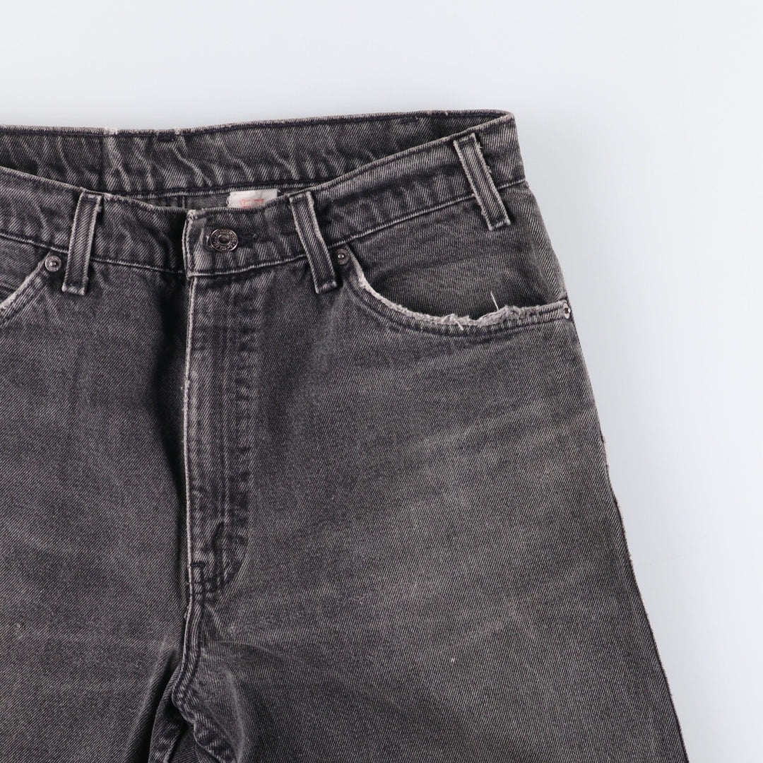 90'S Levi's 550 Relaxed Fit Tapered Leg Orange Tab Black Denim Tapered Denim Pants Men's W34 unclear black type Vintage Second Hand