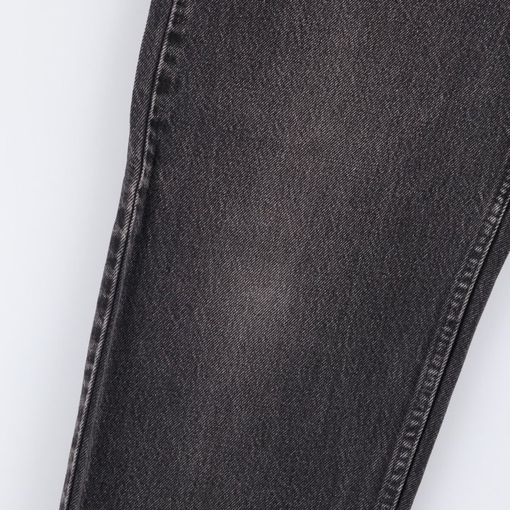 90s-00'S Levi's 550 Relaxed Fit Tapered Leg Tapered Denim Pants with Orange Tabs and Black Denim, Made in Canada cotton black type Vintage Second Hand