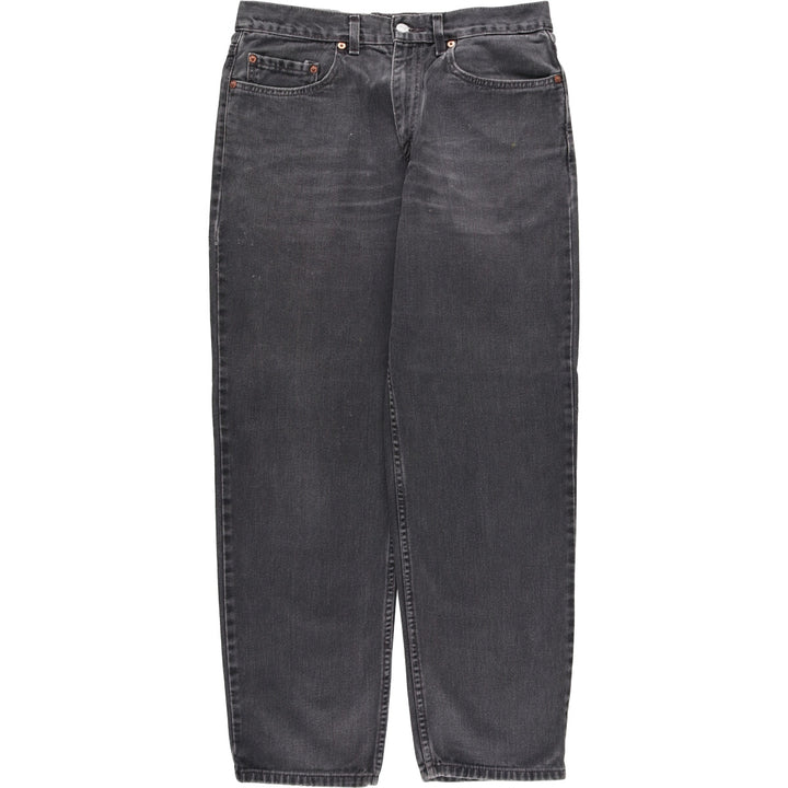 00'S Levi's 550 Relaxed Fit Black Denim Tapered Denim Pants Men's W33 cotton black type Vintage Second Hand