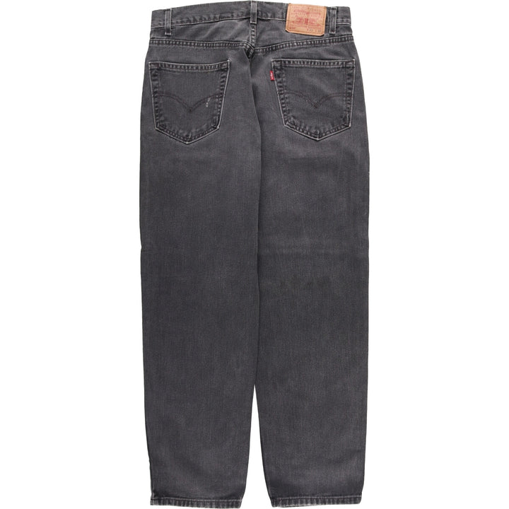 00'S Levi's 550 Relaxed Fit Black Denim Tapered Denim Pants Men's W33 cotton black type Vintage Second Hand