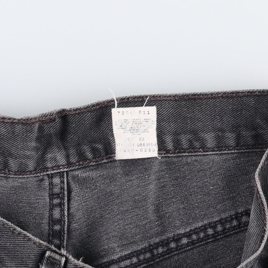 00'S Levi's 550 Relaxed Fit Black Denim Tapered Denim Pants Men's W33 cotton black type Vintage Second Hand
