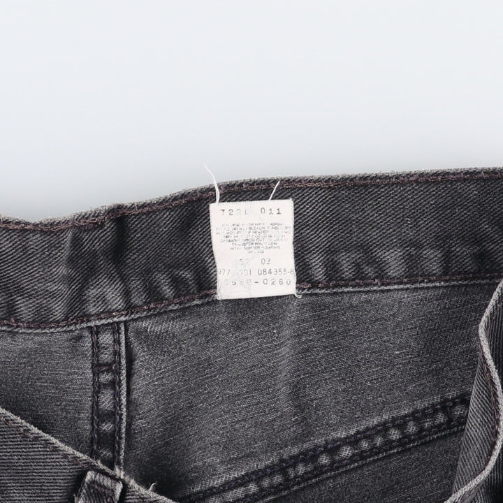 00'S Levi's 550 Relaxed Fit Black Denim Tapered Denim Pants Men's W33 cotton black type Vintage Second Hand