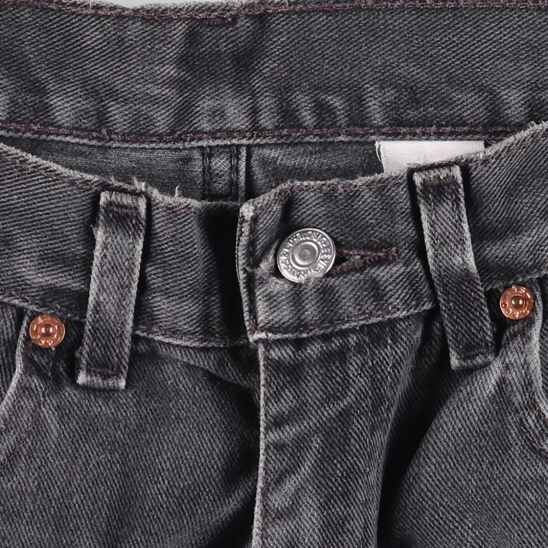 00'S Levi's 550 Relaxed Fit Black Denim Tapered Denim Pants Men's W33 cotton black type Vintage Second Hand