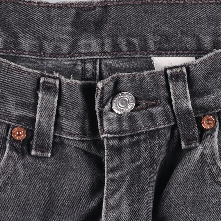 00'S Levi's 550 Relaxed Fit Black Denim Tapered Denim Pants Men's W33 cotton black type Vintage Second Hand