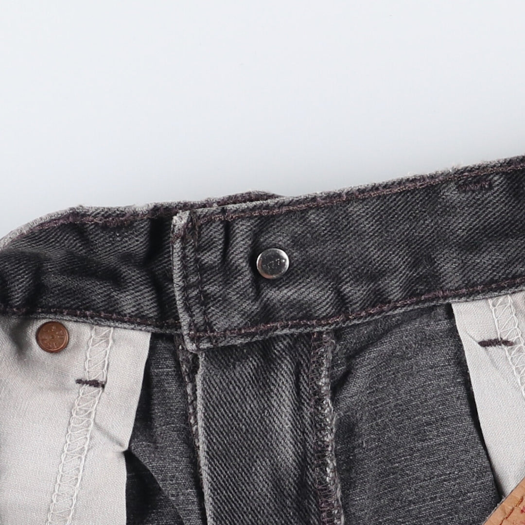00'S Levi's 550 Relaxed Fit Black Denim Tapered Denim Pants Men's W33 cotton black type Vintage Second Hand