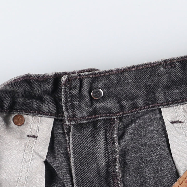 00'S Levi's 550 Relaxed Fit Black Denim Tapered Denim Pants Men's W33 cotton black type Vintage Second Hand