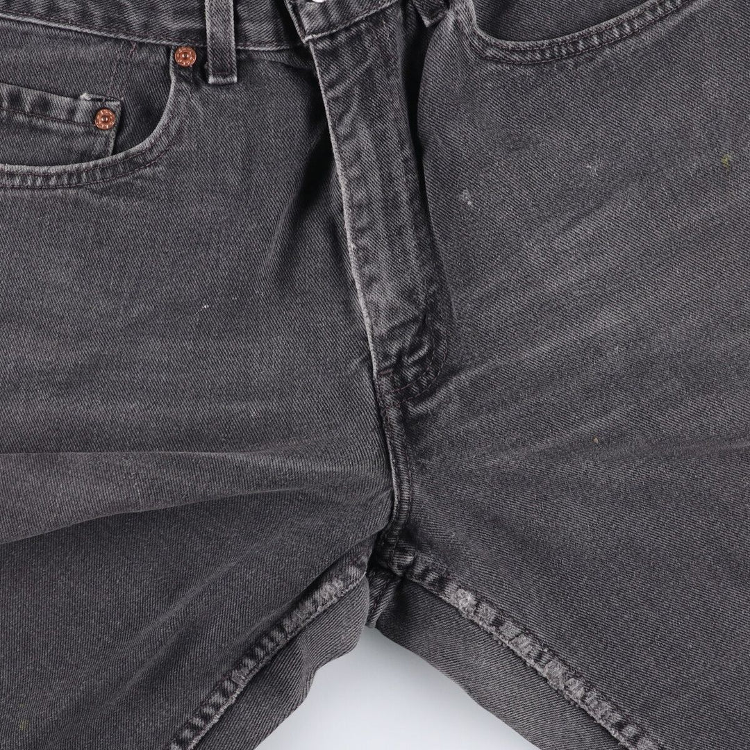 00'S Levi's 550 Relaxed Fit Black Denim Tapered Denim Pants Men's W33 cotton black type Vintage Second Hand