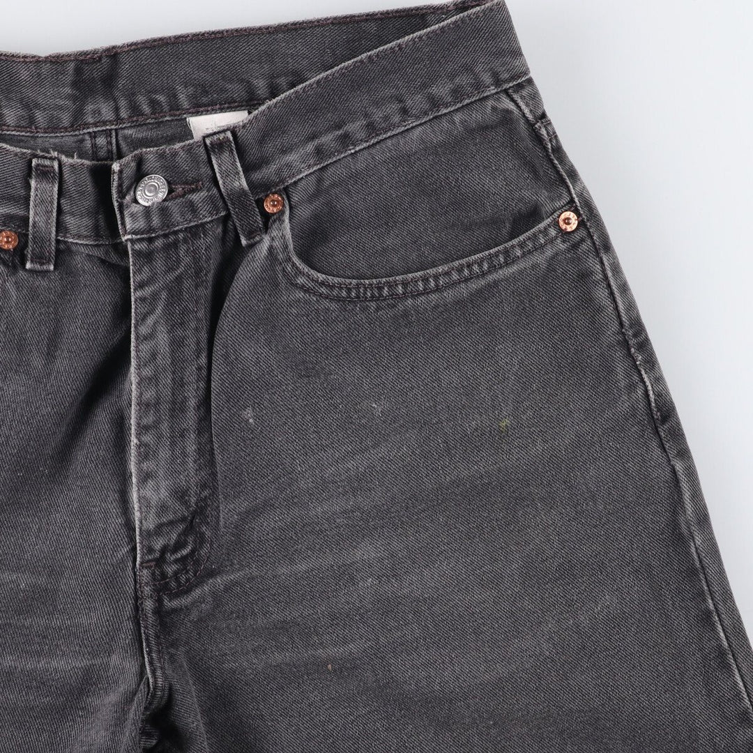 00'S Levi's 550 Relaxed Fit Black Denim Tapered Denim Pants Men's W33 cotton black type Vintage Second Hand