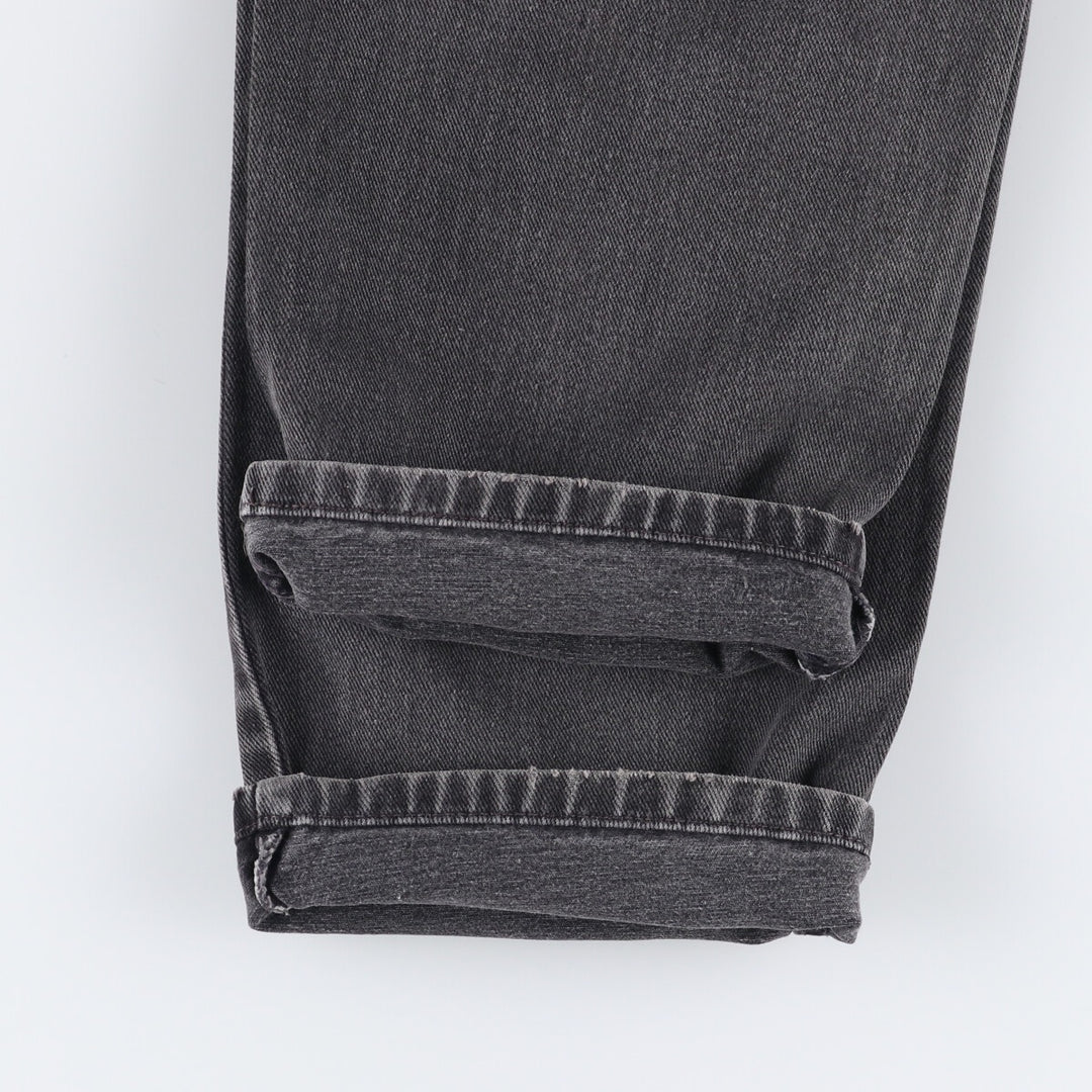 00'S Levi's 550 Relaxed Fit Black Denim Tapered Denim Pants Men's W33 cotton black type Vintage Second Hand