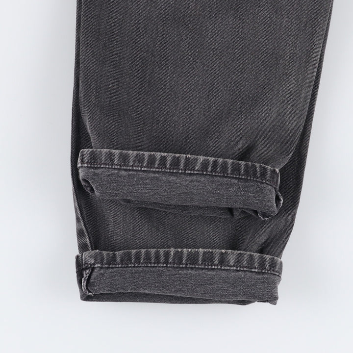 00'S Levi's 550 Relaxed Fit Black Denim Tapered Denim Pants Men's W33 cotton black type Vintage Second Hand