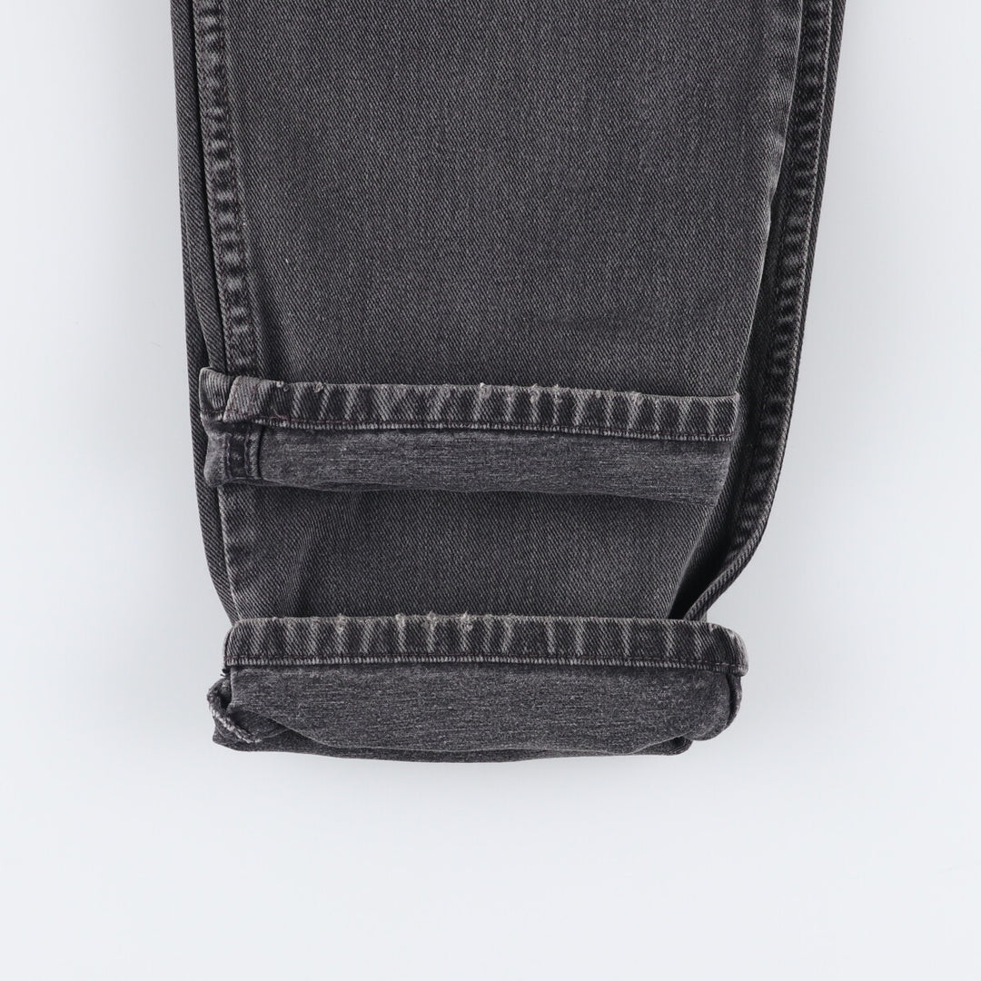 00'S Levi's 550 Relaxed Fit Black Denim Tapered Denim Pants Men's W33 cotton black type Vintage Second Hand
