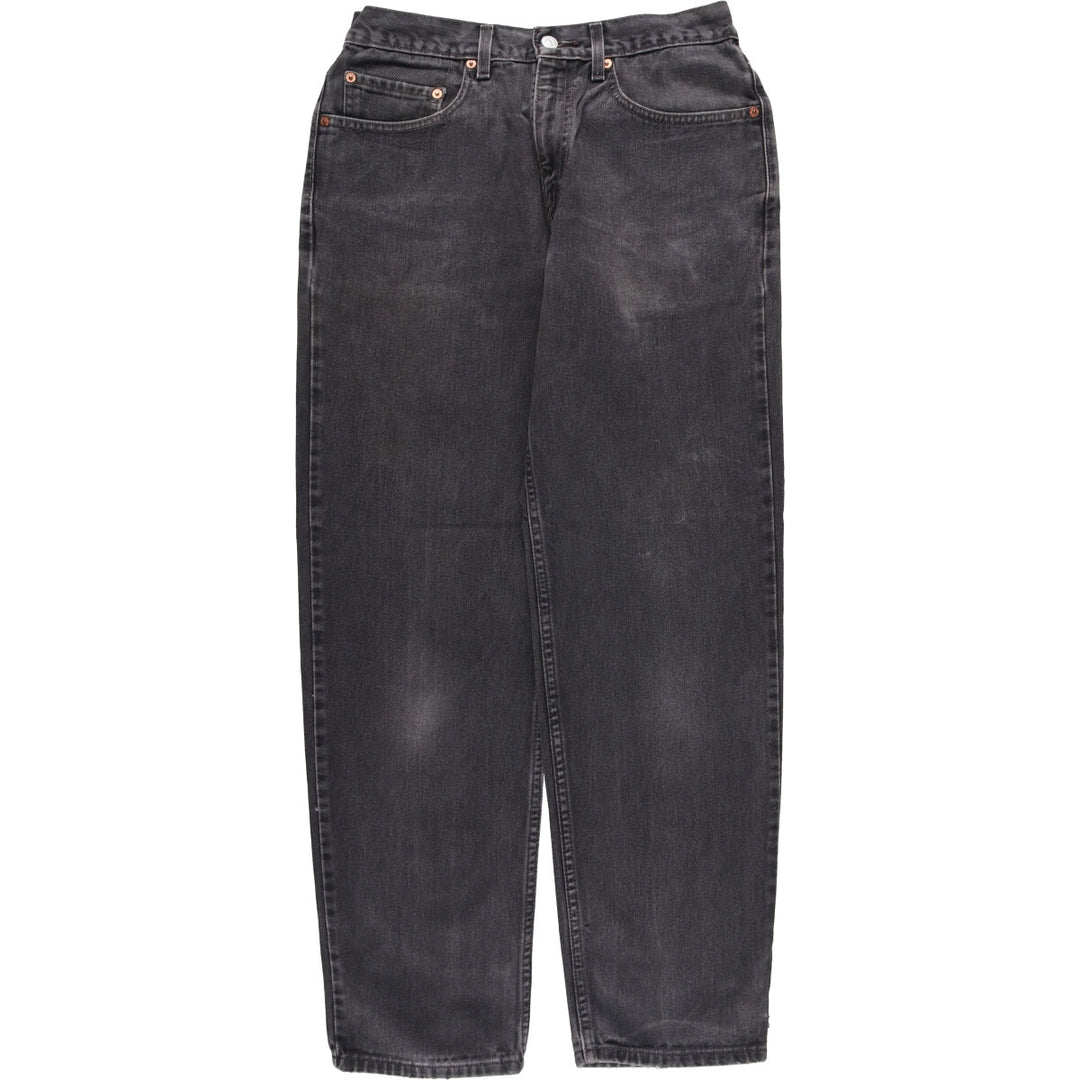 2000'S Levi's 550 Relaxed Fit Tapered Denim Pants, Black, Men's, Size W30 cotton black type Vintage Second Hand