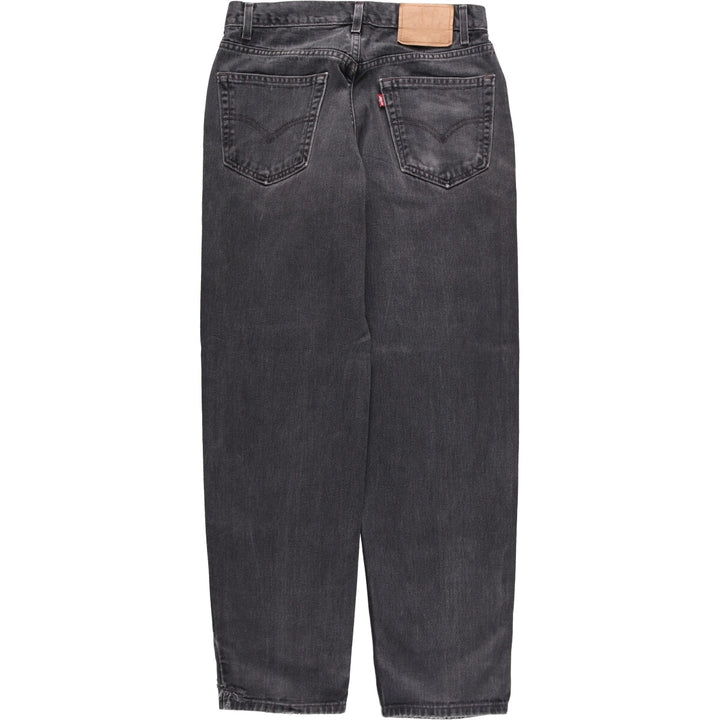 2000'S Levi's 550 Relaxed Fit Tapered Denim Pants, Black, Men's, Size W30 cotton black type Vintage Second Hand