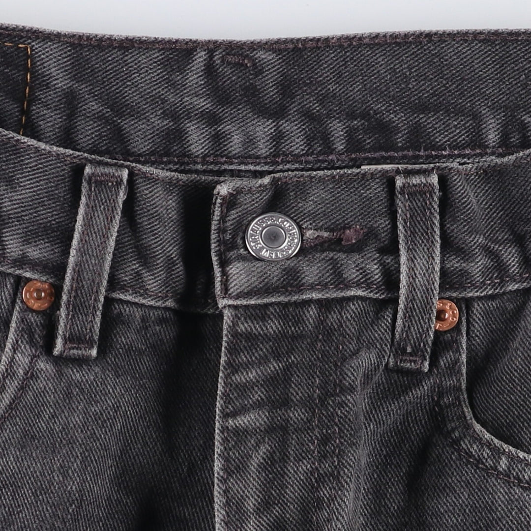 2000'S Levi's 550 Relaxed Fit Tapered Denim Pants, Black, Men's, Size W30 cotton black type Vintage Second Hand