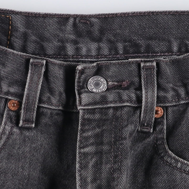 2000'S Levi's 550 Relaxed Fit Tapered Denim Pants, Black, Men's, Size W30 cotton black type Vintage Second Hand