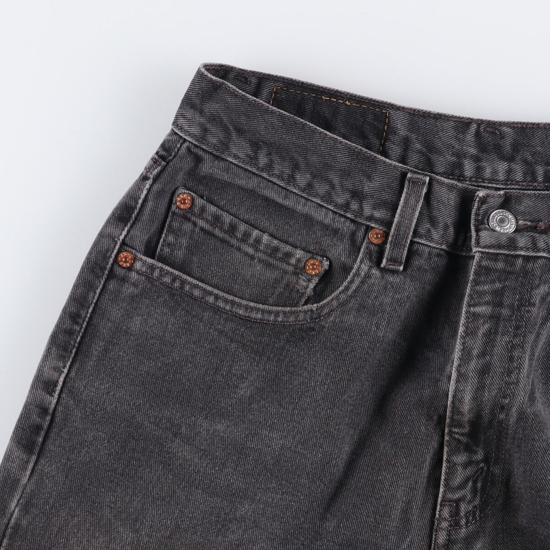 2000'S Levi's 550 Relaxed Fit Tapered Denim Pants, Black, Men's, Size W30 cotton black type Vintage Second Hand