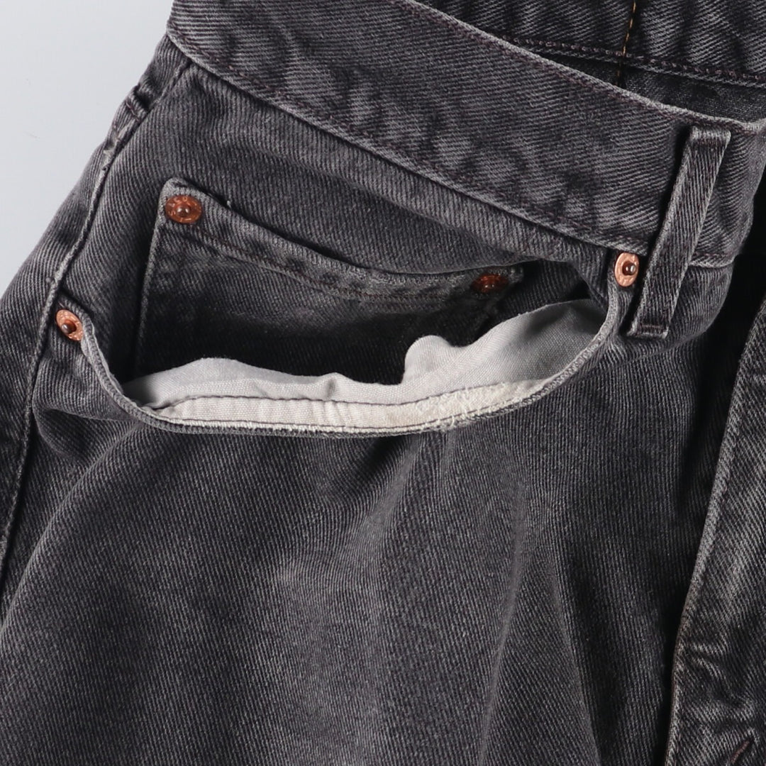 2000'S Levi's 550 Relaxed Fit Tapered Denim Pants, Black, Men's, Size W30 cotton black type Vintage Second Hand