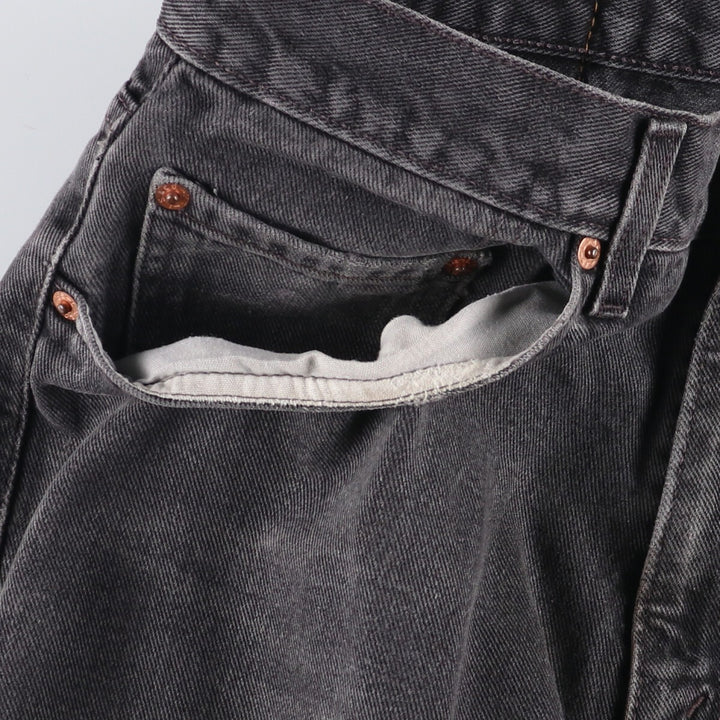 2000'S Levi's 550 Relaxed Fit Tapered Denim Pants, Black, Men's, Size W30 cotton black type Vintage Second Hand