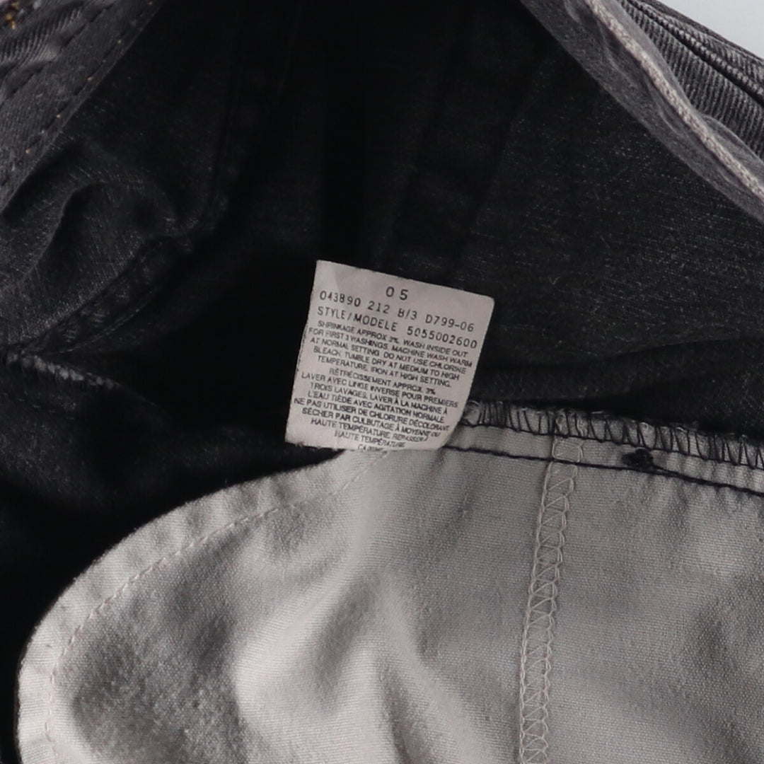 90s-00'S Levi's 550 Relaxed Fit Tapered Leg Coupe Relax Black Denim Tapered Denim Pants Made in Canada cotton black type Vintage Second Hand