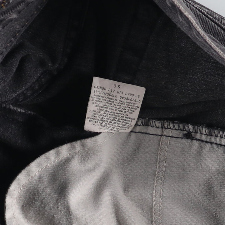 90s-00'S Levi's 550 Relaxed Fit Tapered Leg Coupe Relax Black Denim Tapered Denim Pants Made in Canada cotton black type Vintage Second Hand