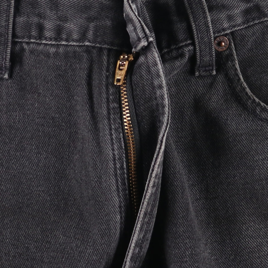 90s-00'S Levi's 550 Relaxed Fit Tapered Leg Coupe Relax Black Denim Tapered Denim Pants Made in Canada cotton black type Vintage Second Hand