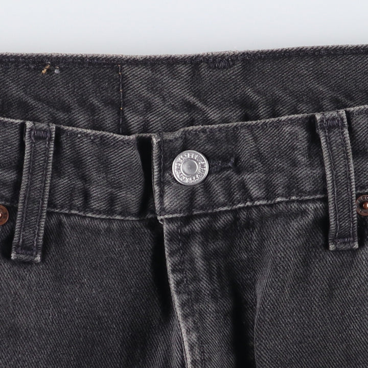 90s-00'S Levi's 550 Relaxed Fit Tapered Leg Coupe Relax Black Denim Tapered Denim Pants Made in Canada cotton black type Vintage Second Hand