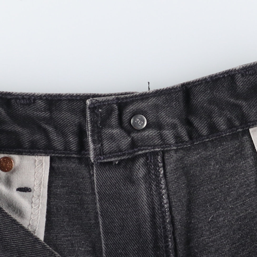 90s-00'S Levi's 550 Relaxed Fit Tapered Leg Coupe Relax Black Denim Tapered Denim Pants Made in Canada cotton black type Vintage Second Hand