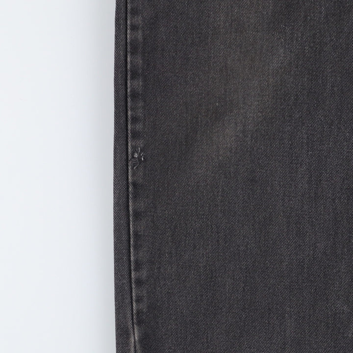 90s-00'S Levi's 550 Relaxed Fit Tapered Leg Coupe Relax Black Denim Tapered Denim Pants Made in Canada cotton black type Vintage Second Hand