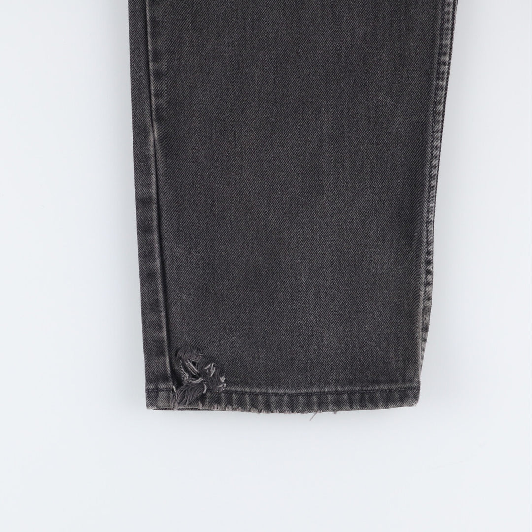 90s-00'S Levi's 550 Relaxed Fit Tapered Leg Coupe Relax Black Denim Tapered Denim Pants Made in Canada cotton black type Vintage Second Hand