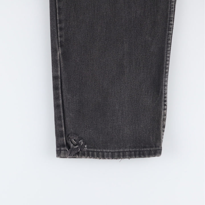90s-00'S Levi's 550 Relaxed Fit Tapered Leg Coupe Relax Black Denim Tapered Denim Pants Made in Canada cotton black type Vintage Second Hand