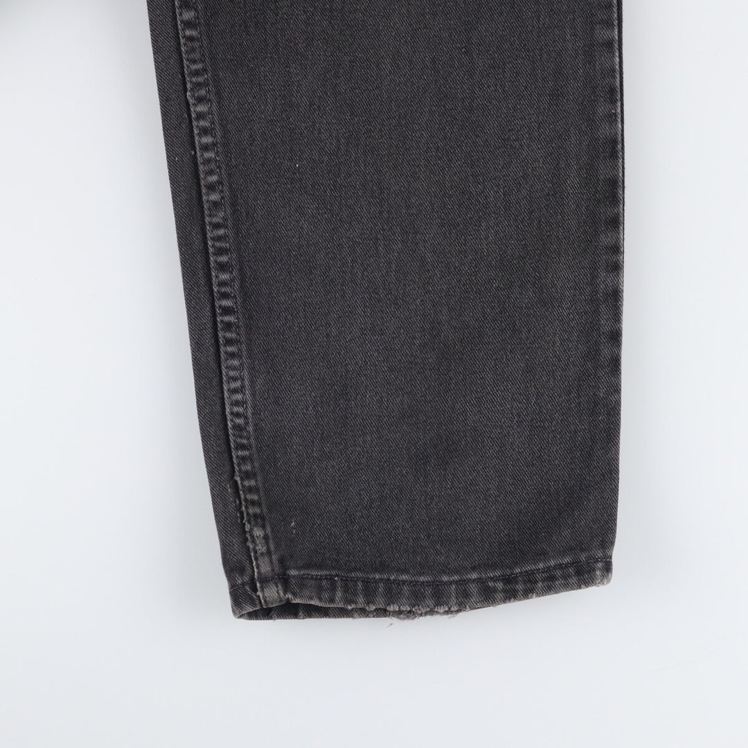 90s-00'S Levi's 550 Relaxed Fit Tapered Leg Coupe Relax Black Denim Tapered Denim Pants Made in Canada cotton black type Vintage Second Hand