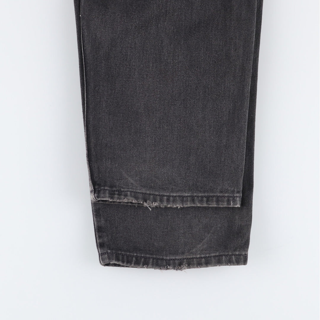 90s-00'S Levi's 550 Relaxed Fit Tapered Leg Coupe Relax Black Denim Tapered Denim Pants Made in Canada cotton black type Vintage Second Hand