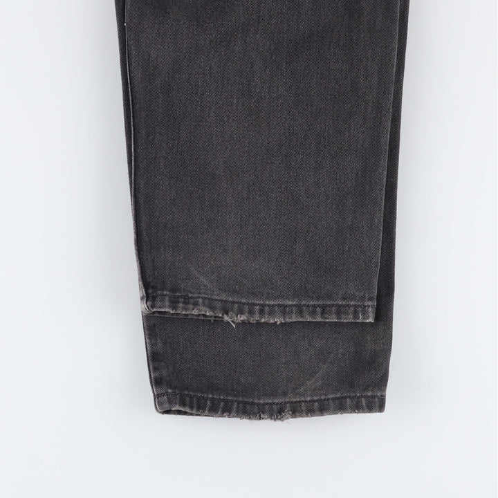 90s-00'S Levi's 550 Relaxed Fit Tapered Leg Coupe Relax Black Denim Tapered Denim Pants Made in Canada cotton black type Vintage Second Hand