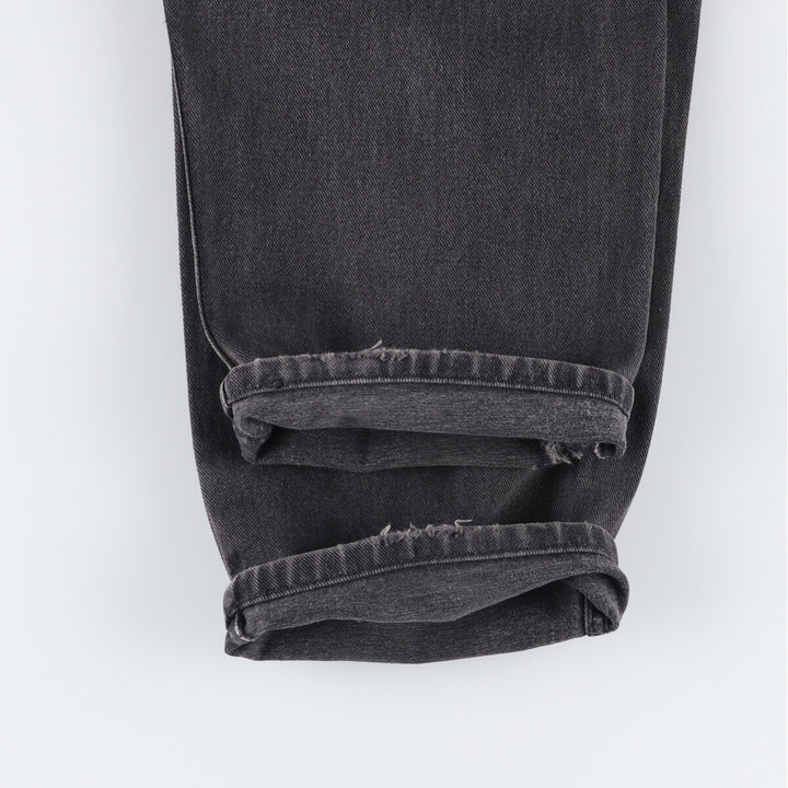 90s-00'S Levi's 550 Relaxed Fit Tapered Leg Coupe Relax Black Denim Tapered Denim Pants Made in Canada cotton black type Vintage Second Hand