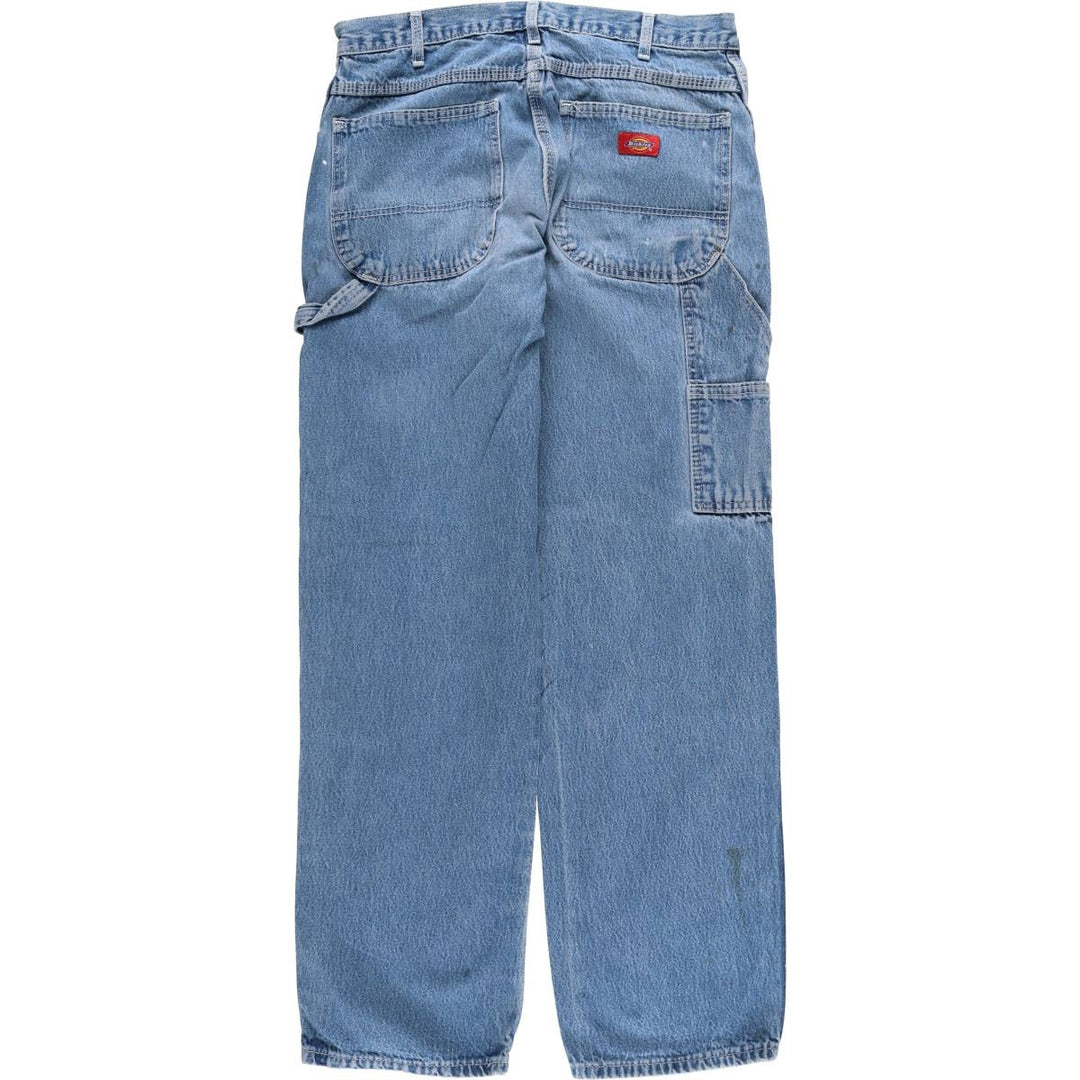Dickies denim painter pants for men, equivalent to W33 cotton blue type Vintage Second Hand