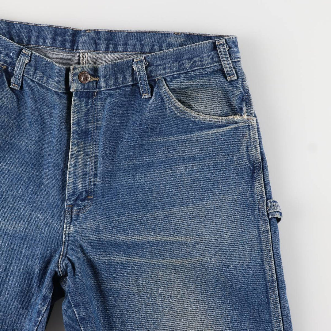 Dickies denim painter pants for men, equivalent to W37 cotton blue type Vintage Second Hand