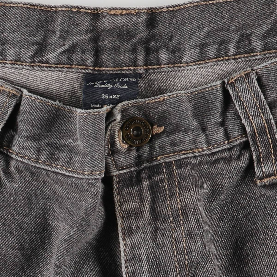 Faded Glory Men's Black Denim Painter Pants, Size W36 cotton black type Vintage Second Hand