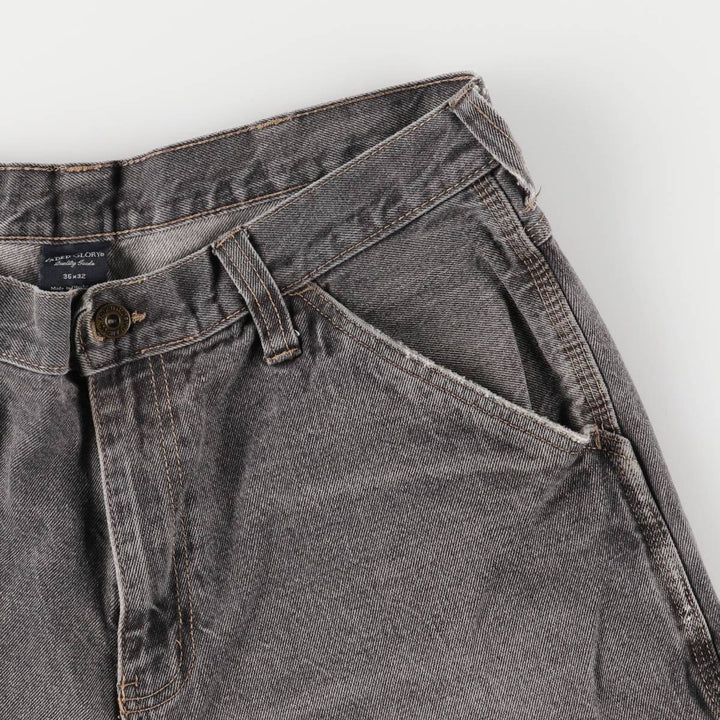 Faded Glory Men's Black Denim Painter Pants, Size W36 cotton black type Vintage Second Hand