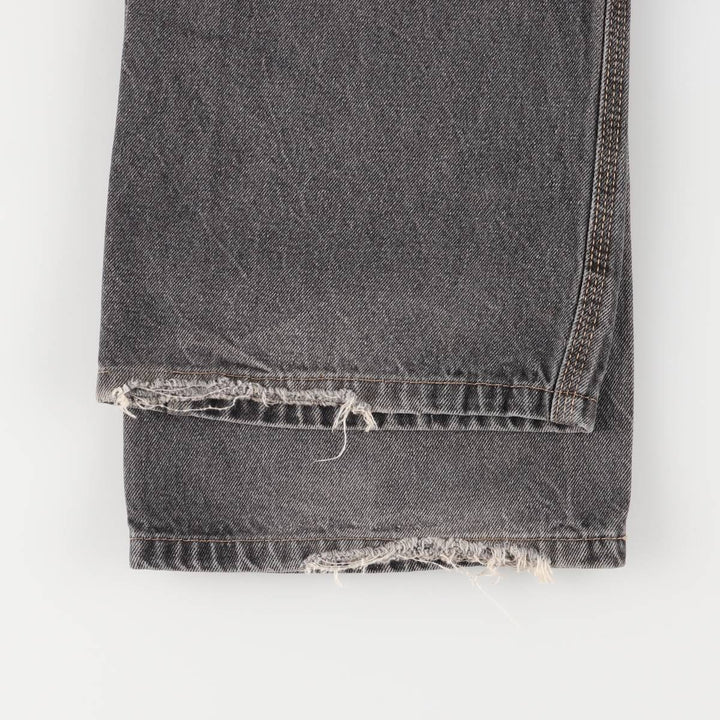 Faded Glory Men's Black Denim Painter Pants, Size W36 cotton black type Vintage Second Hand