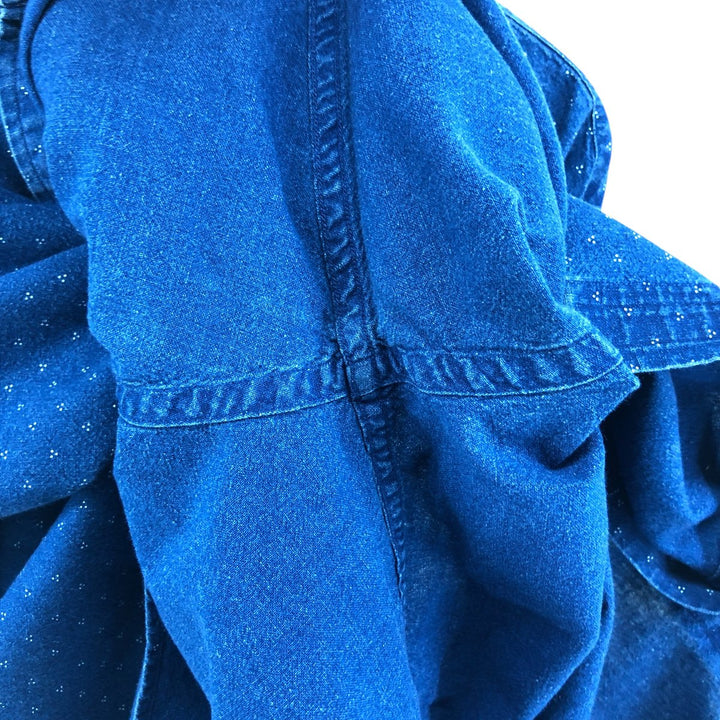 Brooks Brothers Madison all-over print long-sleeved button-down shirt, men's size M cotton Navy blue Vintage Second Hand