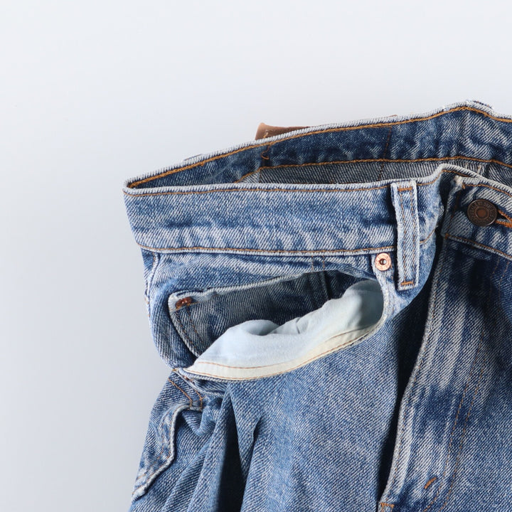 90'S Levi's 505-4891 Tapered Denim Pants, Made in USA, Men's, Size W32, Vintage cotton blue type Vintage Second Hand