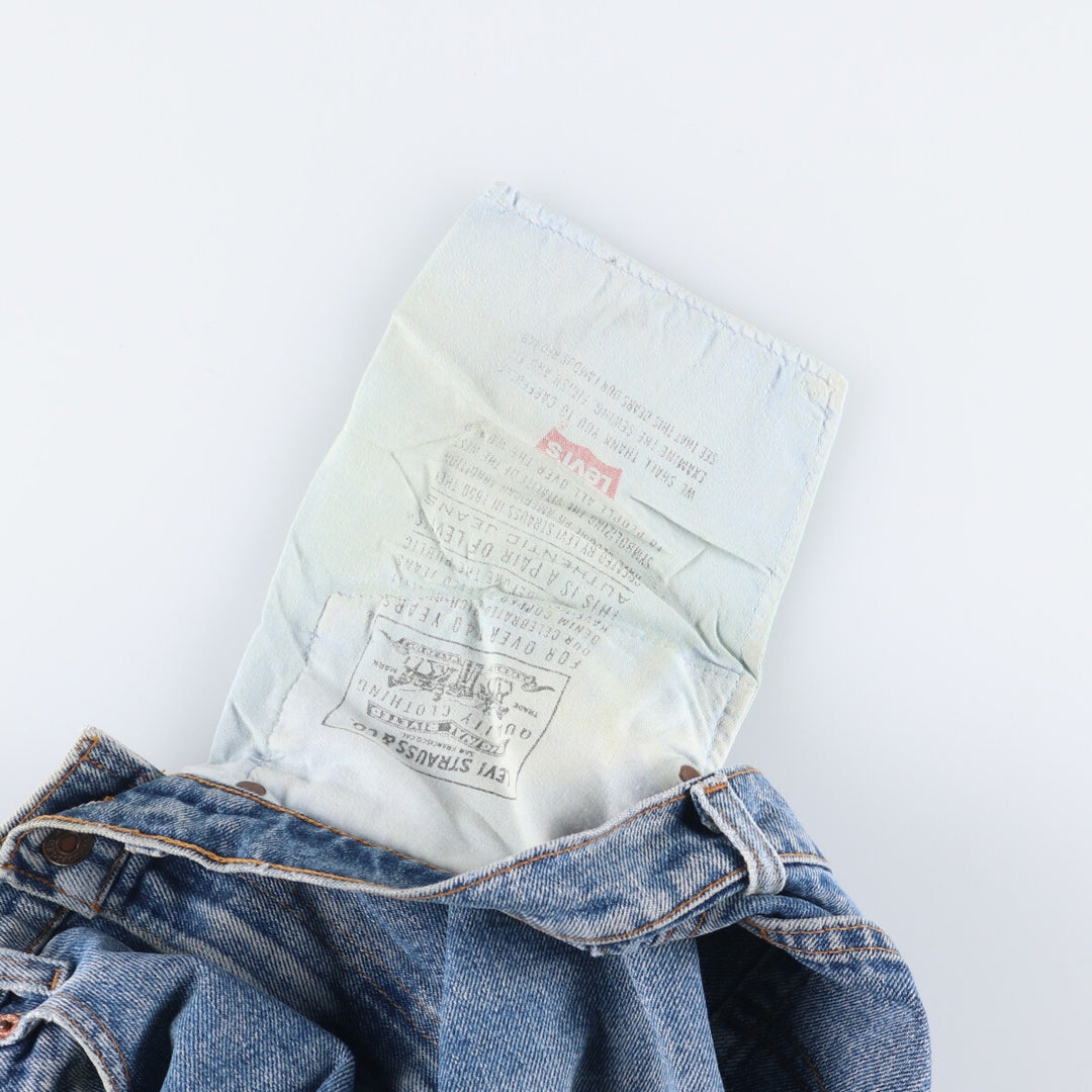 90'S Levi's 505-4891 Tapered Denim Pants, Made in USA, Men's, Size W32, Vintage cotton blue type Vintage Second Hand