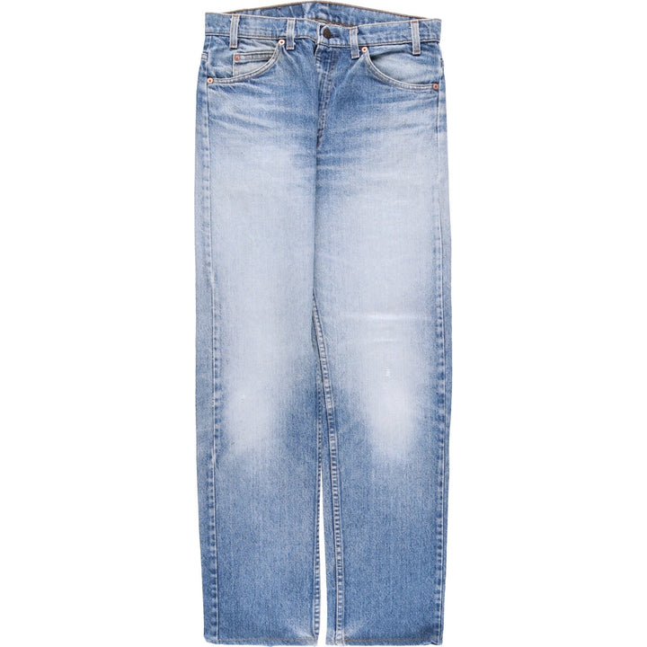 90'S Levi's 505-0213 Orange Tab Tapered Denim Pants, Made in USA, Men's, Size W32, Vintage cotton blue type Vintage Second Hand
