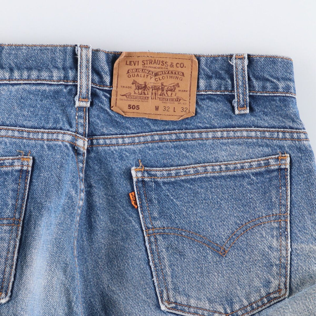90'S Levi's 505 Orange Tab Tapered Denim Pants Men's W33 Vintage cotton blue type Vintage Second Hand