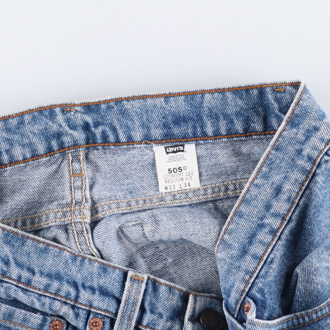 90'S Levi's 505-4891 Tapered Denim Pants, Men's, Size W32, Vintage cotton blue type Vintage Second Hand