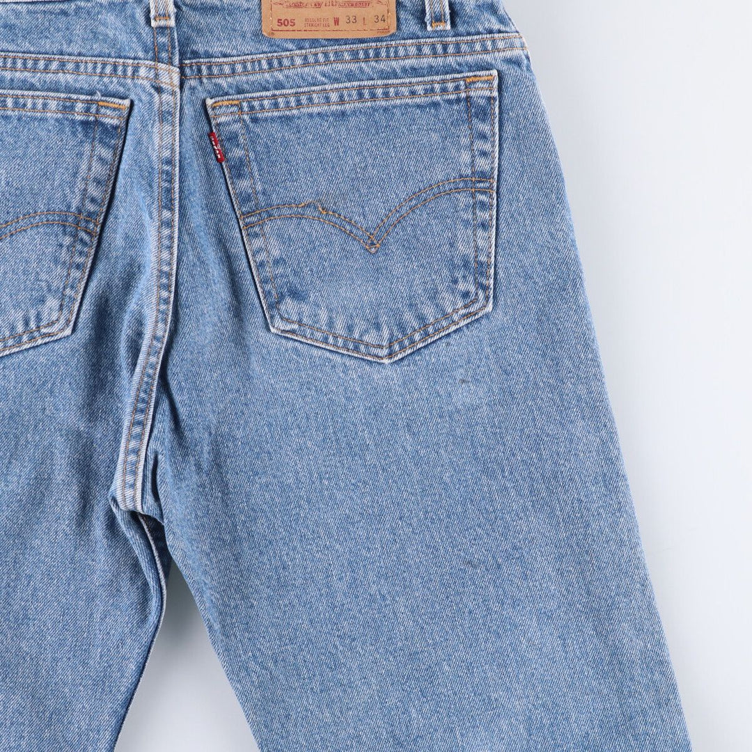 90'S Levi's 505-4891 Tapered Denim Pants, Men's, Size W32, Vintage cotton blue type Vintage Second Hand
