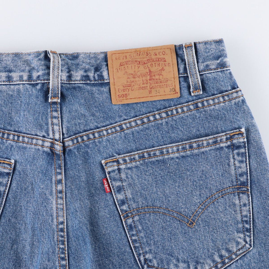 2000'S Levi's 505 tapered denim pants, men's size W34 cotton blue type Vintage Second Hand