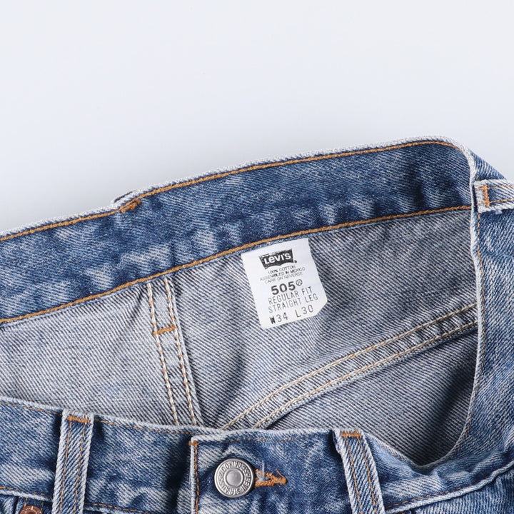2000'S Levi's 505 tapered denim pants, men's size W34 cotton blue type Vintage Second Hand